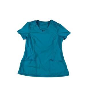 Infinity Scrubs Set Womens Medium Teal Turquoise Top Pants Joggers Nursing